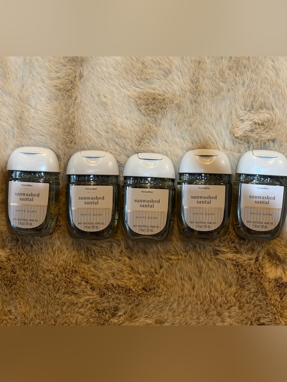 NEW Sunwashed Santal Bath & Body Works Pocketbac Sanitizer - 5pc Set